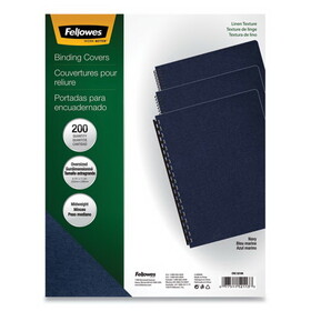 FELLOWES MANUFACTURING FEL52113 Linen Texture Binding System Covers, 11-1/4 X 8-3/4, Navy, 200/pack
