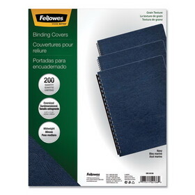 Fellowes FEL52136 Classic Grain Texture Binding System Covers, 11-1/4 X 8-3/4, Navy, 200/pack