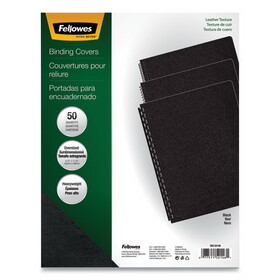 Fellowes FEL52146 Executive Leather-Like Presentation Cover, Black, 11.25 x 8.75, Unpunched, 50/Pack