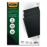 FELLOWES MANUFACTURING FEL5224901 Futura Binding System Covers, Square Corners, 11 X 8 1/2, Black, 25/pack