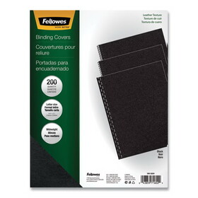 Fellowes FEL5229101 Executive Leather-Like Presentation Cover, Black, 11 x 8.5, Unpunched, 200/Pack