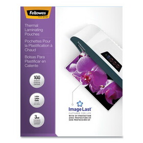 FELLOWES MANUFACTURING FEL52454 Imagelast Laminating Pouches With Uv Protection, 3mil, 11 1/2 X 9, 100/pack