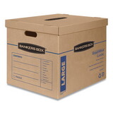 Bankers Box 7718201 SmoothMove Classic Moving & Storage Boxes, Large, Half Slotted Container (HSC), 21