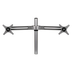 Fellowes 8042901 Lotus Dual-Monitor Arm Kit for Two Monitors up to 26" and 13 lbs, Silver