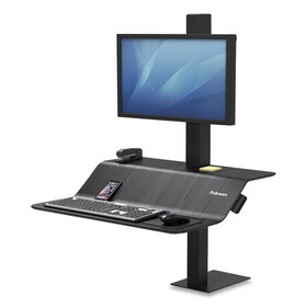 Fellowes FEL8080101 Lotus VE Sit-Stand Workstation, 29" x 28.5" x 27.5" to 42.5", Black