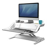 Fellowes 8080201 Lotus DX Sit-Stand Workstation, 32.75w x 24.25d x 22.5h, White