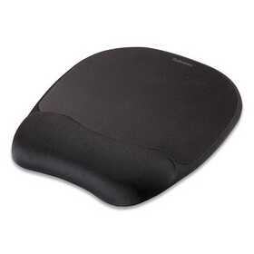 Fellowes FEL9176501 Memory Foam Mouse Pad with Wrist Rest, 7.93 x 9.25, Black