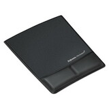 Fellowes FEL9180901 Ergonomic Memory Foam Wrist Rest with Attached Mouse Pad, 8.25 x 9.87, Black