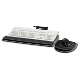 Fellowes FEL93841 Adjustable Standard Keyboard Platform, 20.25w x 11.13d, Graphite/Black