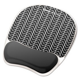 Fellowes FEL9549901 Photo Gel Mouse Pad with Wrist Rest with Microban Protection, 7.87 x 9.25, Chevron Design