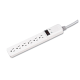 Fellowes FEL99012 Basic Home/office Surge Protector, 6 Outlets, 6 Ft Cord, 450 Joules, Platinum