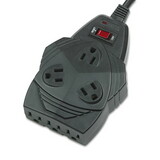 Fellowes FEL99090 Mighty 8 Surge Protector, 8 AC Outlets, 6 ft Cord, 1,300 J, Black