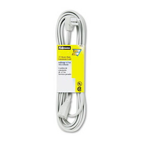 Fellowes FEL99596 Indoor Heavy-Duty Extension Cord, 15 ft, 15 A, Gray