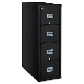 Fireking FIR4P2131CBL Patriot by FireKing Insulated Fire File, 1-Hour Fire Protection, 4 Legal-Size File Drawers, Black, 20.75" x 31.63" x 52.75"