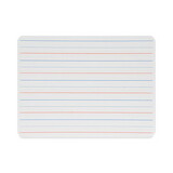 Flipside FLP10176 Magnetic Two-Sided Red and Blue Ruled Dry Erase Board, 12 x 9, Ruled White Front, Unruled White Back, 12/Pack