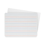 Flipside FLP12034 Two-Sided Red and Blue Ruled Dry Erase Board, 12 x 9, Ruled White Front/Unruled White Back, 24/Pack
