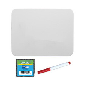 Flipside FLP31003 Dry Erase Board Set with Assorted Color Markers, 12 x 9, White Surface, 12/Pack