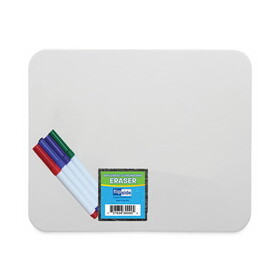 Flipside FLP31004 Magnetic Dry Erase Board Set, 12 x 9, White, Assorted Color Markers, 12/Pack