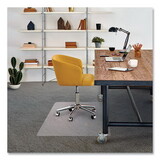 Floortex FLRPF1113425EV Cleartex Advantagemat Phthalate Free Pvc Chair Mat For Low Pile Carpet, 53 X 45