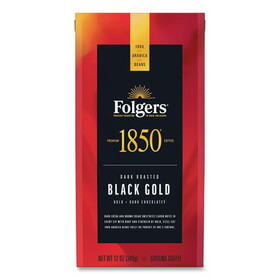 1850 60516EA Coffee, Black Gold, Dark Roast, Ground, 12 oz Bag