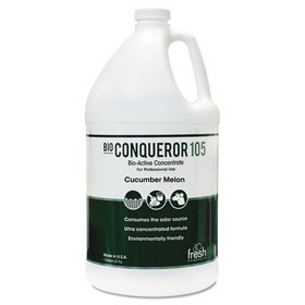 Fresh Products FRS1BWBCMF Bio Conqueror 105 Enzymatic Odor Counteractant Concentrate, Cucumber Melon, 1 gal Bottle, 4/Carton