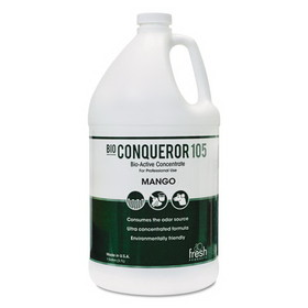 Fresh Products FRS1BWBMG Bio Conqueror 105 Enzymatic Odor Counteractant Concentrate, Mango, 1 gal Bottle, 4/Carton