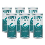 Fresh Products FRS614SSBX Super-Sorb Liquid Spill Absorbent, Lemon Scent, 720 oz, 12 oz Shaker Can, 6/Box