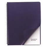 GBC 2000711 Leather Look Presentation Covers for Binding Systems, 11.25 x 8.75, Navy, 100 Sets/Box