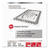 GBC GBC3200587 UltraClear Thermal Laminating Pouches, 5 mil, 9
