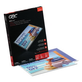 GBC GBC3200599 EZUse Thermal Laminating Pouches, 10 mil, 9" x 11.5", Gloss Clear, 50/Box