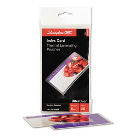 GBC GBC3202002 UltraClear Thermal Laminating Pouches, 5 mil, 5.5" x 3.5", Gloss Clear, 25/Pack