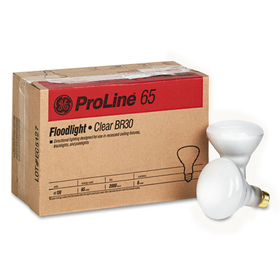 GENERAL ELECTRIC CO. GEL24705 Incandescent Indoor Floodlight Bulbs W/reflector, 65 Watts, 130 Volt, 6/carton