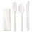 GEN GEN4KITMW Wrapped Cutlery Kit, Fork/knife/spoon/napkin, White, 250/carton, Price/CT