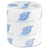 General Supply GEN500 Bath Tissue, Septic Safe, 2-Ply, White, 500 Sheets/Roll, 96 Rolls/Carton