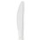 GEN GENHYWIWKN WraPolypropyleneed Cutlery, 7 1/2" Knife, Heavyweight, White, 1000/Carton, Price/CT