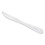 GEN GENHYWIWKN WraPolypropyleneed Cutlery, 7 1/2" Knife, Heavyweight, White, 1000/Carton, Price/CT