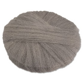 GMT 120172 Radial Steel Wool Pads, Grade 2 (Coarse): Stripping/Scrubbing, 17", Gray, 12/CT
