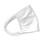 GN1 GN124444923 Cotton Face Mask with Antimicrobial Finish, White, 600/Carton, Price/CT