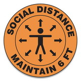 Accuform GN1MFS382ESP Slip-Gard Social Distance Floor Signs, 17