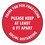 Accuform GN1MFS422ESP Slip-Gard Floor Signs, 12" Circle, "Thank You For Practicing Social Distancing Please Keep At Least 6 ft Apart", Red, 25/Pack, Price/PK