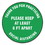 Accuform GN1MFS425ESP Slip-Gard Floor Signs, 17" Circle, "Thank You For Practicing Social Distancing Please Keep At Least 6 ft Apart", Green, 25/PK, Price/PK