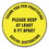 Accuform GN1MFS426ESP Slip-Gard Floor Signs, 12" Circle,"Thank You For Practicing Social Distancing Please Keep At Least 6 ft Apart", Yellow, 25/PK, Price/PK