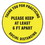 Accuform GN1MFS427ESP Slip-Gard Floor Signs, 17" Circle,"Thank You For Practicing Social Distancing Please Keep At Least 6 ft Apart", Yellow, 25/PK, Price/PK