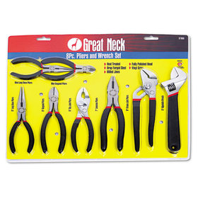 GREAT NECK SAW MFG. GNS87900 8-Piece Steel Pliers And Wrench Tool Set