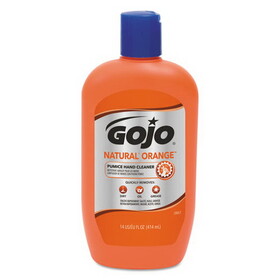 GOJO 0957-12 NATURAL ORANGE Pumice Hand Cleaner, Citrus, 14 oz Bottle