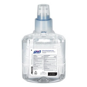 Purell GOJ190502EA Advanced Instant Hand Sanitizer Foam, Ltx-12 1200ml Refill, Clear