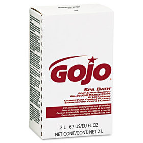 Gojo GOJ2252 Spa Bath Body & Hair Shampoo, Herbal, Rose Color, 2000ml Refill, 4/carton