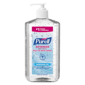 Purell GOJ302312EA Advanced Hand Sanitizer Refreshing Gel, 20 oz Pump Bottle, Clean Scent