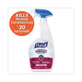 PURELL GOJ334106RTL Foodservice Surface Sanitizer3, Fragrance Free, 32 oz Bottle with Spray Trigger Attached, 6/Carton