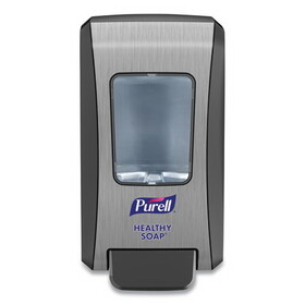 PURELL GOJ523406CT FMX-20 Soap Push-Style Dispenser, 2,000 mL, 6.5 x 4.65 x 11.86, Graphite/Chrome, 6/Carton